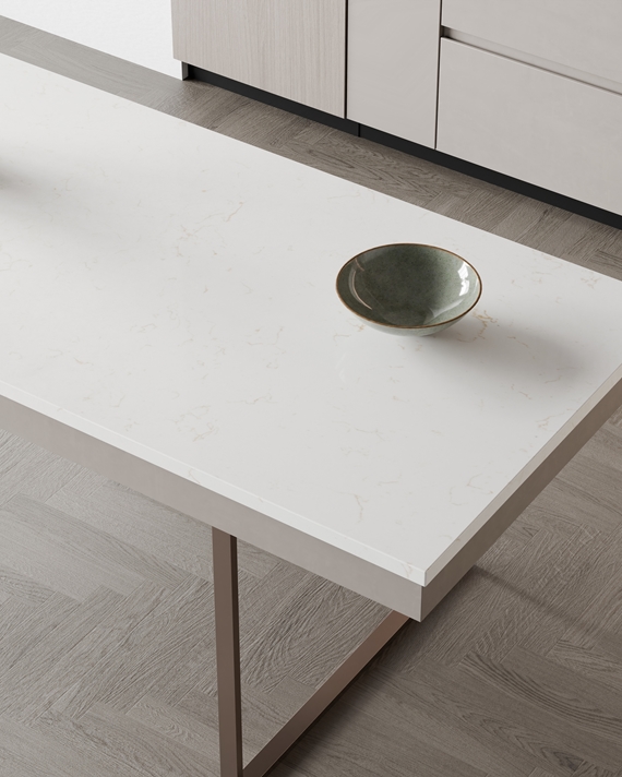 Carrara Oro luxury quartz slab